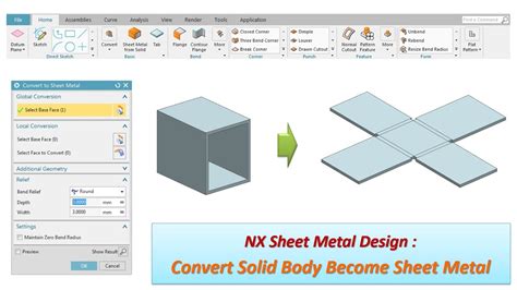 sheet metal nx|nx convert to sheet metal.